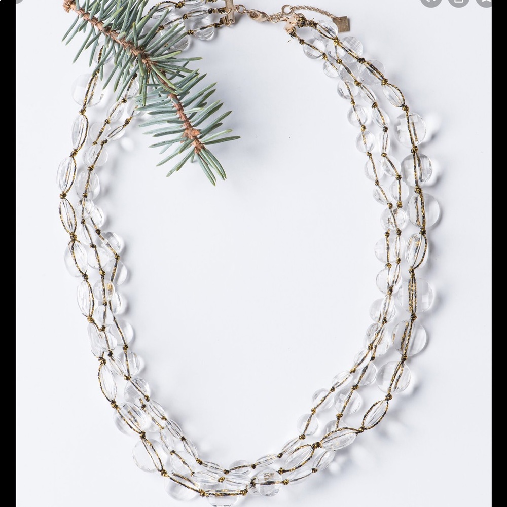 DOWN EAST Ice Crystal Multi-Strand Necklace NEW